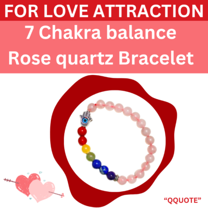 7 Chakra Balance Clear Quartz Bracelet | Hamsa Hand Evil Eye Bracelet | Lapis Lazuli bracelet