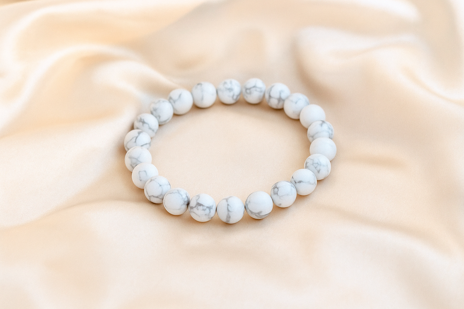 Howlite Bracelet For Peace, Patience and Inner Stillness