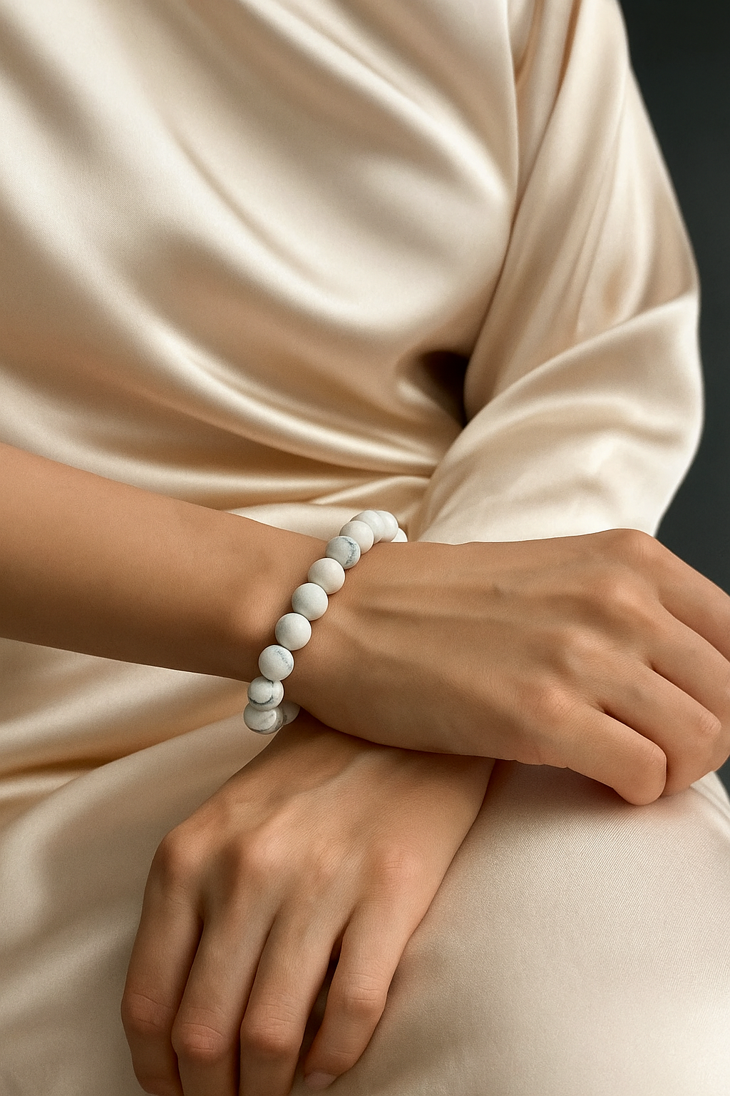 Howlite Bracelet For Peace, Patience and Inner Stillness