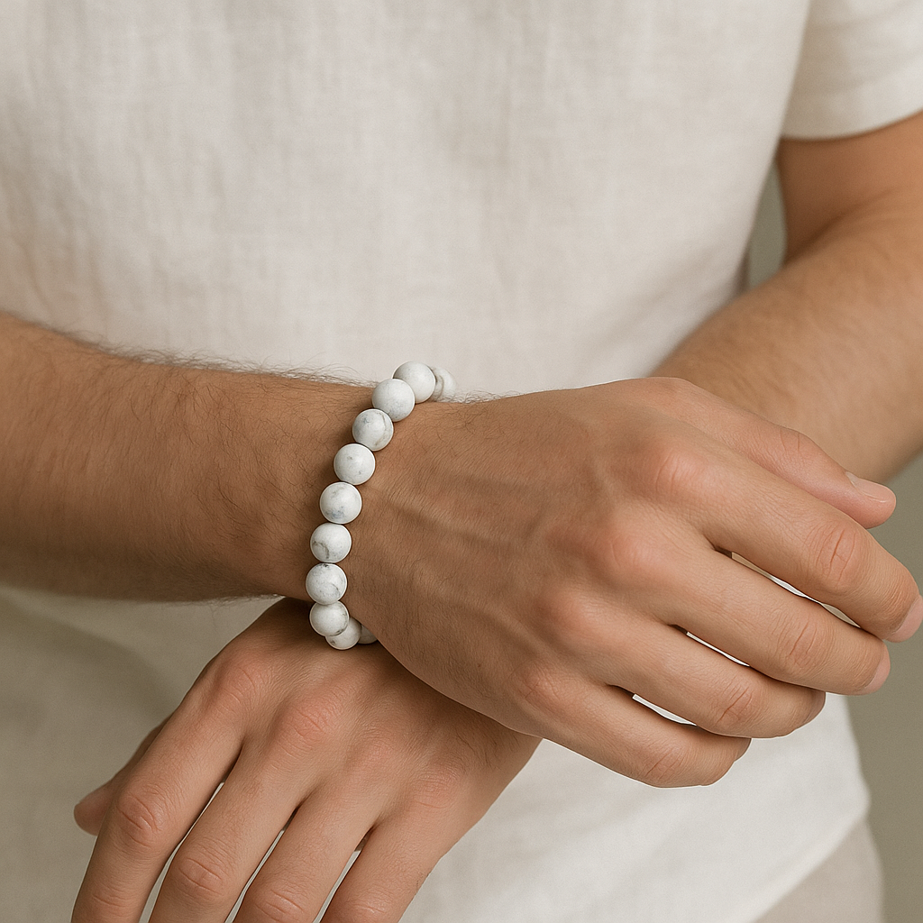 Howlite Bracelet For Peace, Patience and Inner Stillness