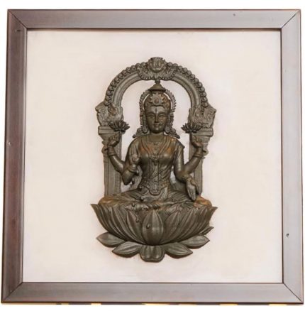 Goddess Laxmi Pyrite-Selenite 3D Plate | Goddess Laxmi Pyrite Selenite
