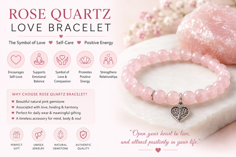 Rose Quartz Bracelet: Benefits, Meaning, Love Bracelet & Healing Properties