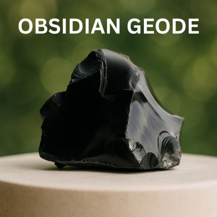 OBSIDIAN GEODE | Raw Obsidian Geode Stone