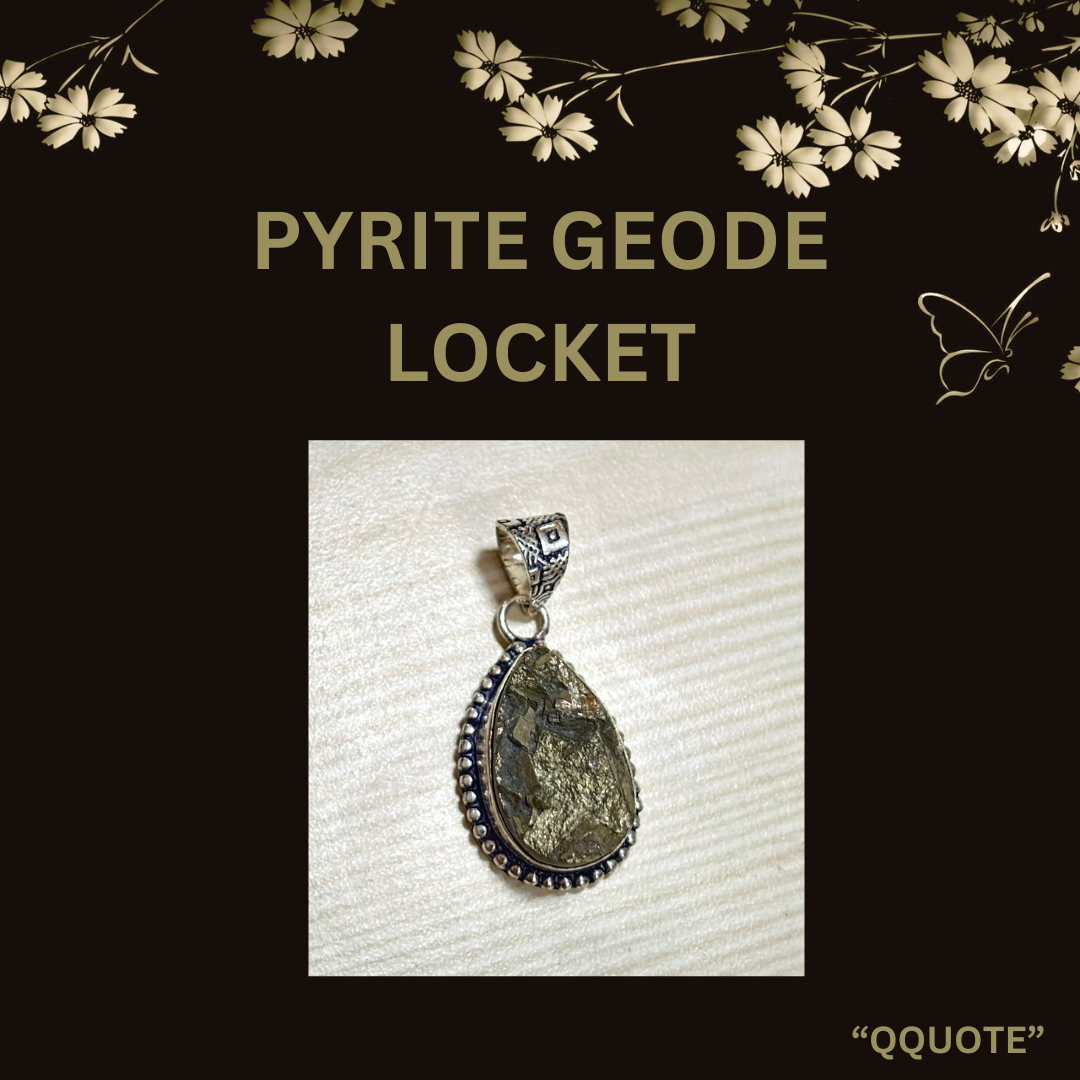 Pyrite Geode locket