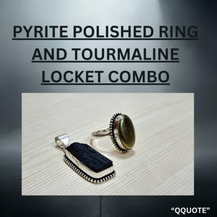 One Pyrite ring(polished) and One Tourmaline pendant Combo